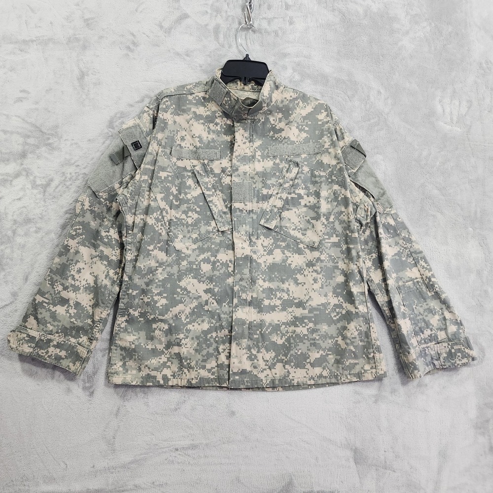 US Military Jacket Mens M Reg Gray ACU Digital Camo Army Combat Coat Uniform